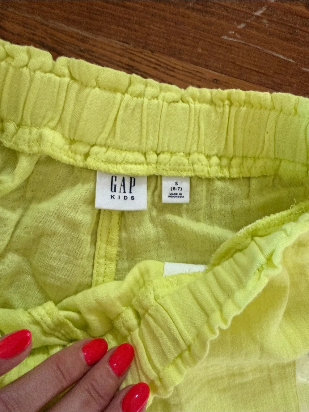 GAP Pale Yellow Elastic-Waist Kids Shorts